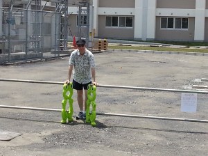 A Husband and a couple of frogs.